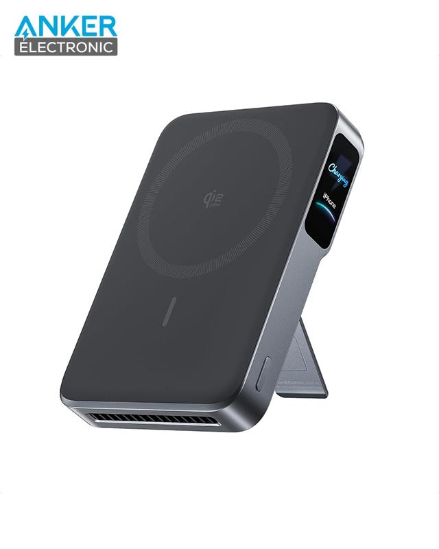 a110r-1 پاوربانک مگ سیف 10000 میلی آمپر انکر Anker MagGo 2 Pro 10000mAh Magnetic Power Bank A110R - Image 1